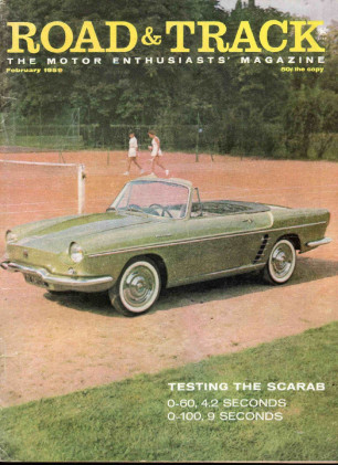 ROAD & TRACK 1959 FEB - SCARAB MARK II, VANWALL